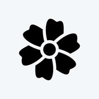 Icon Sakura. suitable for Japanese symbol. glyph style. simple design editable. design template vector. simple illustration vector