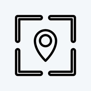 Icon Positioning. suitable for Branding symbol. line style. simple design editable. design template vector. simple illustration vector