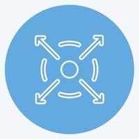 Icon Extending. suitable for Branding symbol. blue eyes style. simple design editable. design template vector. simple illustration vector