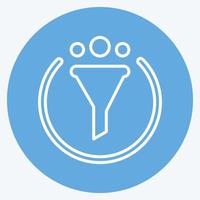 Icon Marketing. suitable for Branding symbol. blue eyes style. simple design editable. design template vector. simple illustration vector