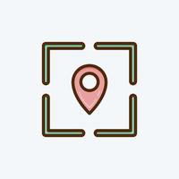 Icon Positioning. suitable for Branding symbol. flat style. simple design editable. design template vector. simple illustration vector