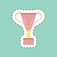 Sticker line cut Success. suitable for Branding symbol. simple design editable. design template vector. simple illustration vector