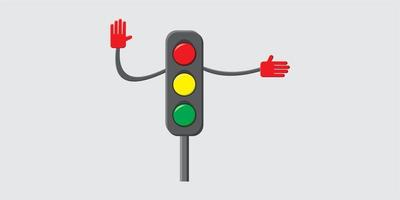 Creative Trafic Light design vector. free vector