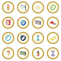 Clock and watch icon circle vector