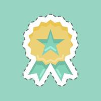 Sticker line cut Quality. suitable for Branding symbol. simple design editable. design template vector. simple illustration vector