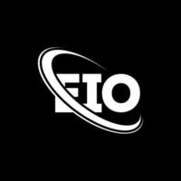 EIO logo. EIO letter. EIO letter logo design. Initials EIO logo linked with circle and uppercase monogram logo. EIO typography for technology, business and real estate brand. vector
