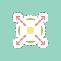 Sticker line cut Extending. suitable for Branding symbol. simple design editable. design template vector. simple illustration vector