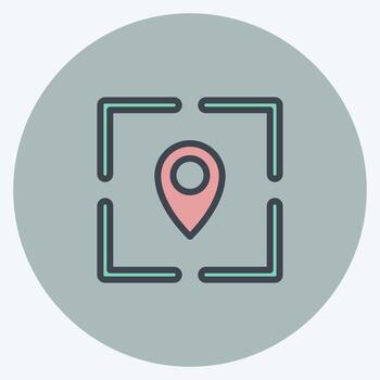 Icon Positioning. suitable for Branding symbol. color mate style. simple design editable. design template vector. simple illustration vector