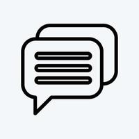 Icon Messages. suitable for Branding symbol. line style. simple design editable. design template vector. simple illustration vector
