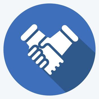 Icon Trust. suitable for Branding symbol. long shadow style. simple design editable. design template vector. simple illustration vector