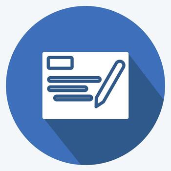 Icon Identity. suitable for Branding symbol. long shadow style. simple design editable. design template vector. simple illustration vector