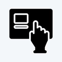 publicidad de iconos. adecuado para el símbolo de marca. estilo de glifo. diseño simple editable. vector de plantilla de diseño. ilustración sencilla