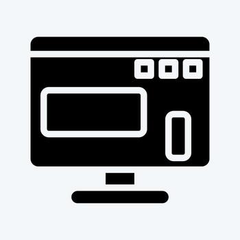 sitio web de iconos. adecuado para el símbolo de marca. estilo de glifo. diseño simple editable. vector de plantilla de diseño. ilustración sencilla