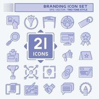 Icon Set Branding. suitable for Branding symbol. two tone style. simple design editable. design template vector. simple illustration