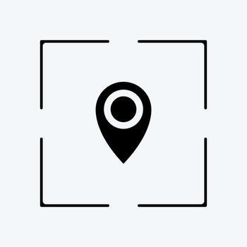 Icon Positioning. suitable for Branding symbol. glyph style. simple design editable. design template vector. simple illustration vector