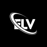 logotipo de elv. letra elv. diseño del logotipo de la letra elv. logotipo de iniciales elv vinculado con círculo y logotipo de monograma en mayúsculas. tipografía elv para tecnología, negocios y marca inmobiliaria. vector