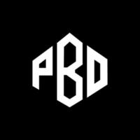 PBO letter logo design with polygon shape. PBO polygon and cube shape logo design. PBO hexagon vector logo template white and black colors. PBO monogram, business and real estate logo.