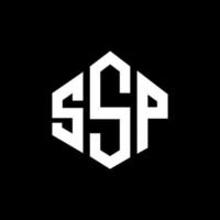 SSP letter logo design with polygon shape. SSP polygon and cube shape logo design. SSP hexagon vector logo template white and black colors. SSP monogram, business and real estate logo.