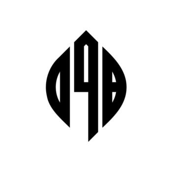 diseño de logotipo de letra de círculo oqb con forma de círculo y elipse. letras elipses oqb con estilo tipográfico. las tres iniciales forman un logo circular. vector de marca de letra de monograma abstracto del emblema del círculo oqb.