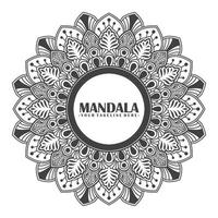 ornamental mandala design background vector