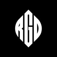 diseño de logotipo de letra de círculo rgd con forma de círculo y elipse. letras de elipse rgd con estilo tipográfico. las tres iniciales forman un logo circular. rgd círculo emblema resumen monograma letra marca vector. vector