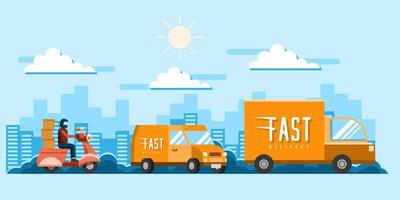 Delivery service online vector graphic design