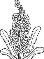 Stock Flower Coloring Page for Adults vector