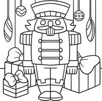 Nutcracker Coloring Page for Kids vector