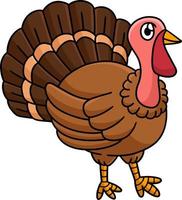 Thanksgiving Turkey Cartoon Colored Clipart vector