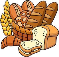 Thanksgiving Baked Bread Cartoon Colored Clipart vector