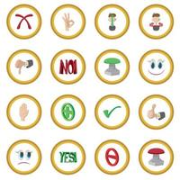 Check mark Yes and No icon circle vector