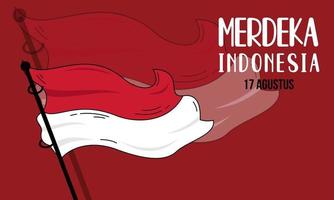 merdeka indonesia. feliz 77º día de la independencia de indonesia vector