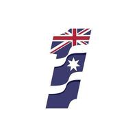 Australian Numerical Flag 1 vector