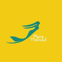 Flying Mermaid Logo vector