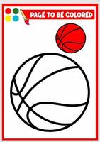 coloring book for kids. basketball vector