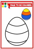 libro para colorear para niños. huevos de pascua vector