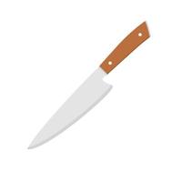 icono de cuchillo de cocina aislado sobre fondo blanco. ilustración vectorial en estilo plano vector