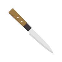 Kitchen knife. Paring. Flat design. Abstract concept. Vector illustration. Chef's kitchen knife white icon.