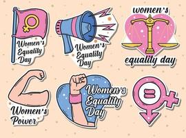 Women's Equality Day Concept Set vector