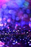 bokeh glitter Colorfull Blurred abstract background for birthday, anniversary, wedding, new year eve or Christmas photo