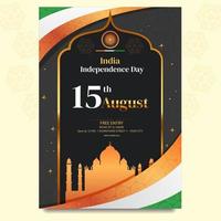 India Independence Day Celebration Poster vector