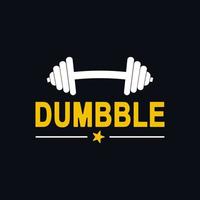 Dumbbell typography vector for T- shirt design.