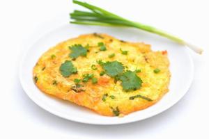 Sun Egg Recipe by His Majesty the King of Thailand, omelets wite rice, Khai Phra Arthit photo