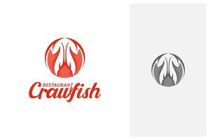 crawfish, shrimp, lobster claw, seafood logo design vector