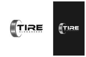 simple minimal tire logo, automotive logo design vector