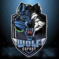 Wild wolf face mascot logo vector