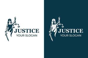 mujer por el diseño del logo de la justicia
