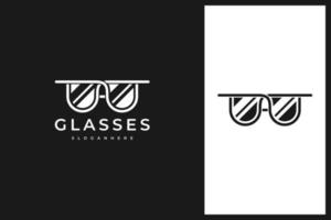 simple eyeglasses logo design vector