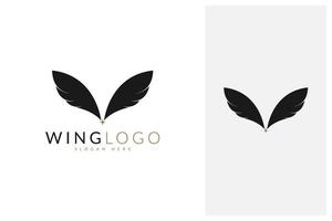 vector de diseño de logotipo de silueta de ala