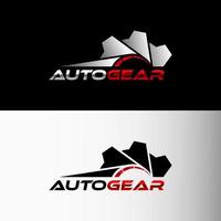 logotipo de engranajes, diseño de logotipos de automóviles o mecánicos vector